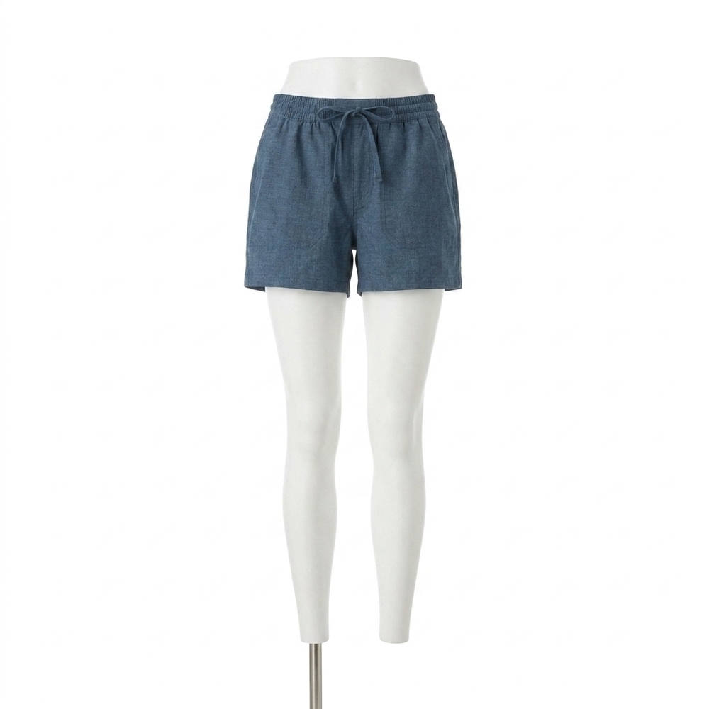 NEW ROYAL ROBBINS hempline tie-front short in orion blue
